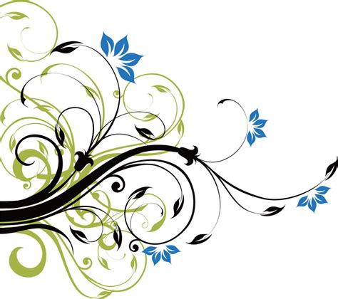 Swirl Floral Decoration Vector Download