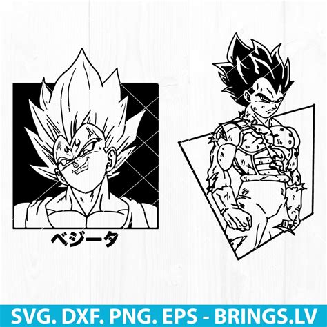 Vegeta Svg Black And White Archives PREMIUM AND FREE SVG DXF PNG CUT