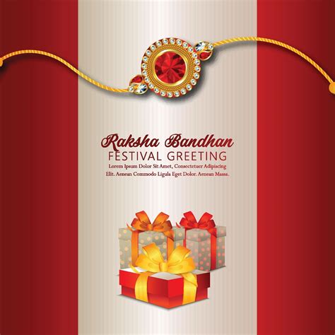 Happy Rakshan Bandhan Greeting Card Happy Raksha Bandhan Golden