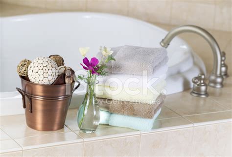 Bath With Spa Accessories Stock Photo Royalty Free Freeimages