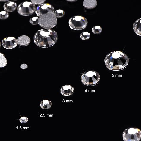 1000 Pieces Clear Flat Back Rhinestones Round Crystal Gems 15 Mm 5