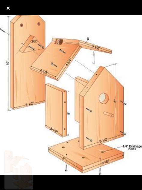 Diy Simple Bird House Plans Birdhouse Vogelhuisjes Vogelhuisje Casetta