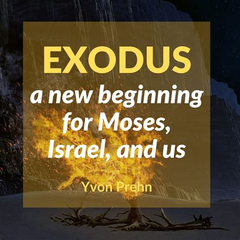Exodus A New Beginning For Moses Israel And Us