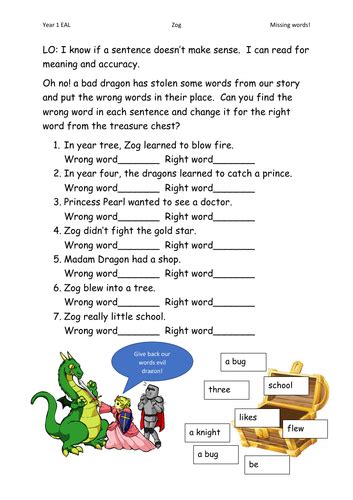 Zog Year 1 Eal Storybook Resources Teaching Resources