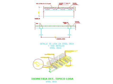 Detalle De Losa En Steel Deck En AutoCAD CAD 145 99 KB Bibliocad