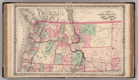 Coltons Map Of Oregon Washington Idaho British Columbia And Montana