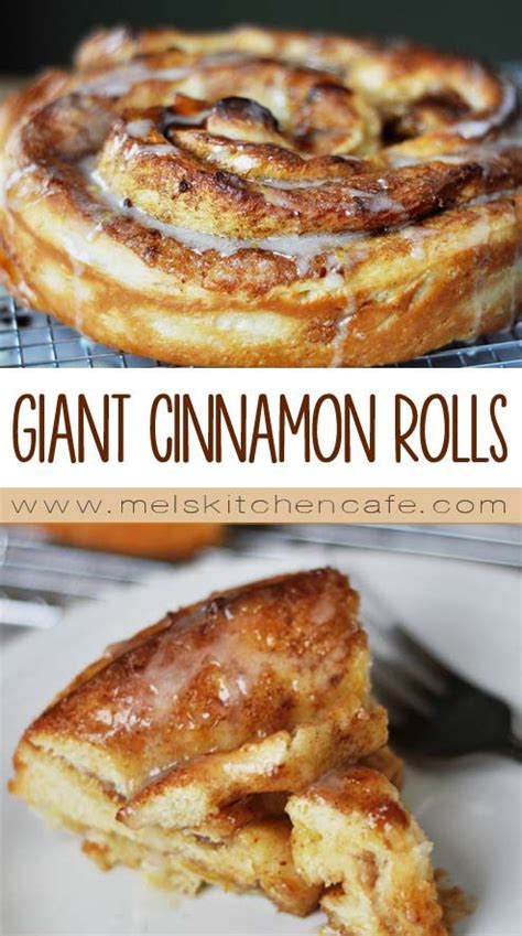 Quick 45 minute cinnamon rolls is made with homemade dough, filled with ground cinnamon and a brown sugar mixture rolled and baked in less than an hour. Giant Cinnamon Rolls {With Step-by-Step Photos} | Mel's ...