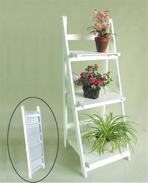 3 Tier Folding Wooden Planter Stand In Garden Buildings From Home