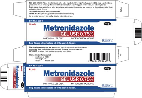 Ndc 42546 700 Metronidazole Images Packaging Labeling And Appearance