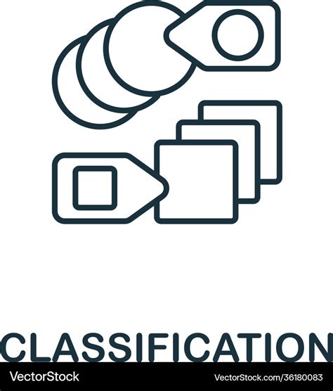Classification Icon From Machine Learning Vector Image