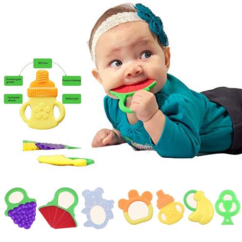 Teething Silicone Baby Infant Teether Toy Fruit Shaped Baby Teething