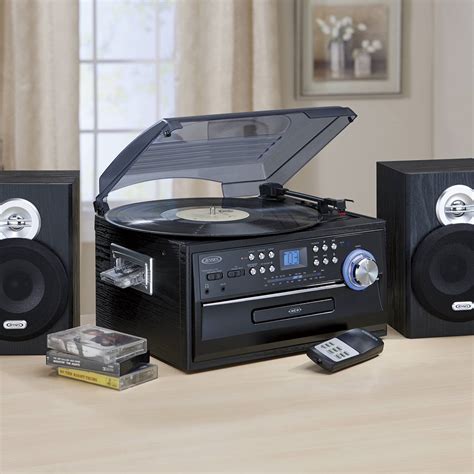 3 Speed Stereo Turntable With Cd Cassette And Amfm Radio By Jensen