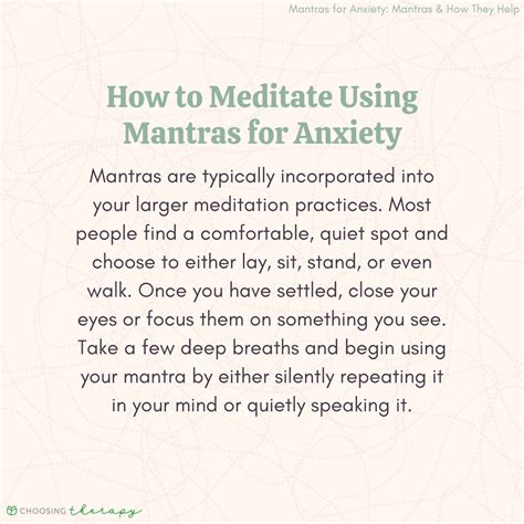 Mantras For Calming Anxiety