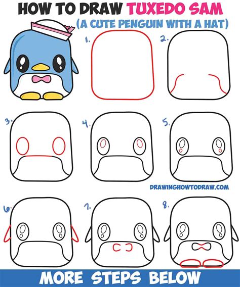 Penguin Drawing Step By Step At Explore Collection