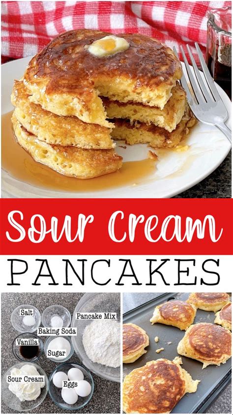 Fluffy Sour Cream Pancakes Recipe In 2023 Sour Cream Pancakes Sour