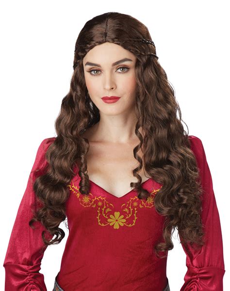 Renaissance Lady Guinevere Queen Medieval Times Adult Wig Ebay