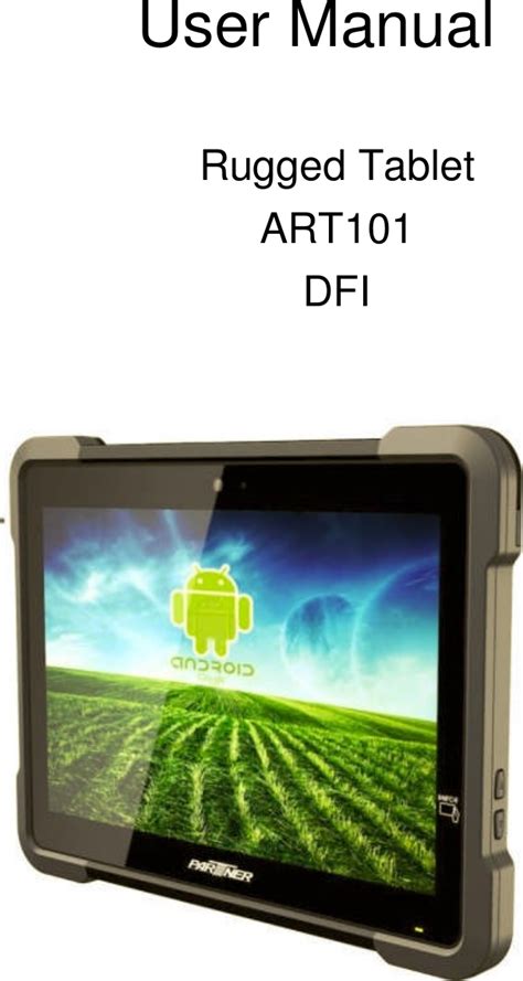 Dfi Art101 Rugged Tablet User Manual