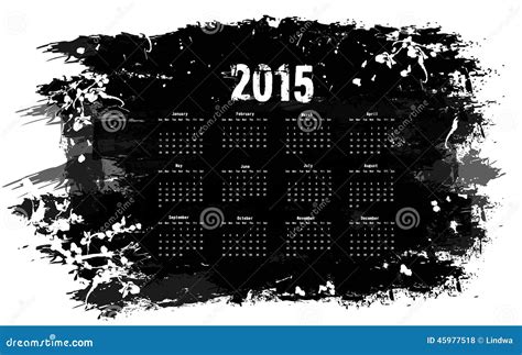 Grunge Calendar Stock Vector Illustration Of Decorative 45977518