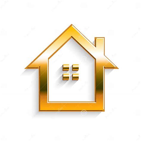 Golden House Real Estate Logo Stock Vector Illustration Of Internet