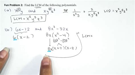 How To Find The Least Common Multiple Lcm Of Polynomials 3 Examples