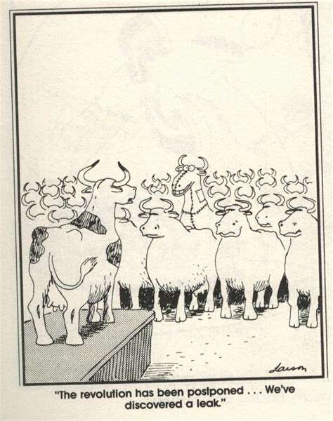 The Far Side We Have Discovered A Leak Farm Cartoon Cartoon Jokes