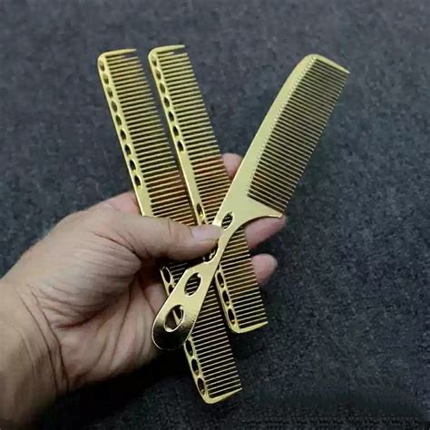 Golden Steel Comb 3 Variations Aatapa Barber Shop