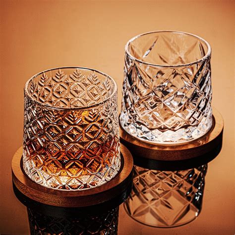 Spinning Whiskey Glass Unique Wine Glass Whiskey Glass Set Etsy