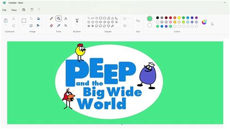 How To Draw The Peep And The Big Wide World Logo Using Ms Paint How