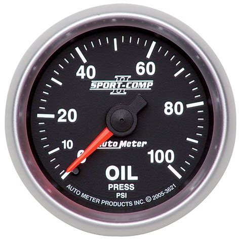 Autometer Atm3621 Sport Comp Ii 2 116 Mechanical Oil Pressure Gauge
