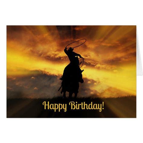 Cowboy Birthday Card Cowboy Birthday Happy Birthday