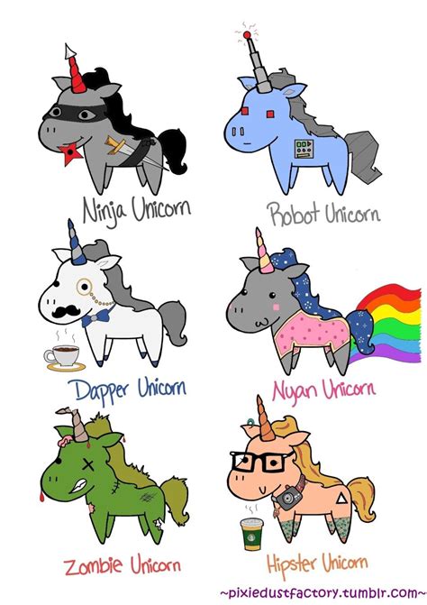 The Many Types Of Unicorns~ C Unicorn Life Unicorn Cute Unicorn