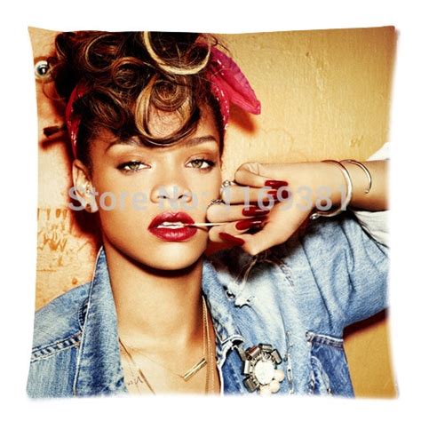 Free Shipping For 18x18 Rihanna Custom Pillowcase Pillow Throw Cover