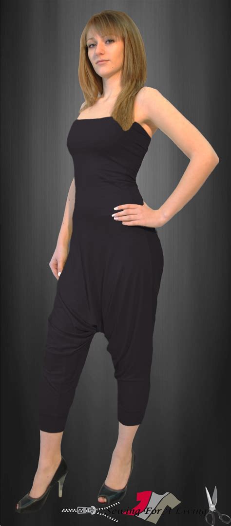Harem Pants Jumpsuit Sewing Pattern | AllFreeSewing.com