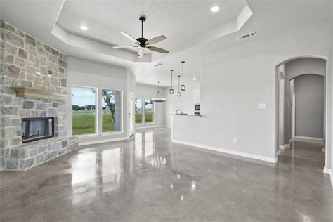 Stained Gray Concrete Floor House Flooring Concrete Floors In House