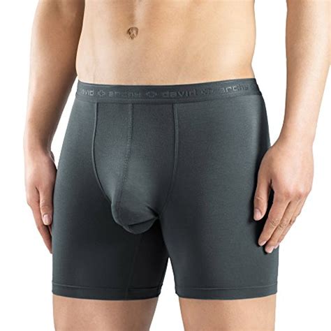 david archy men s 3 pack underwear micro modal separate pouches boxer briefs with fly dark gray