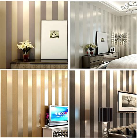 Grey Striped Wallpaper Living Room Homebase Wallpaper