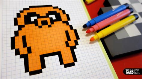 Handmade Pixel Art How To Draw Jake The Dog Pixelart Çizim