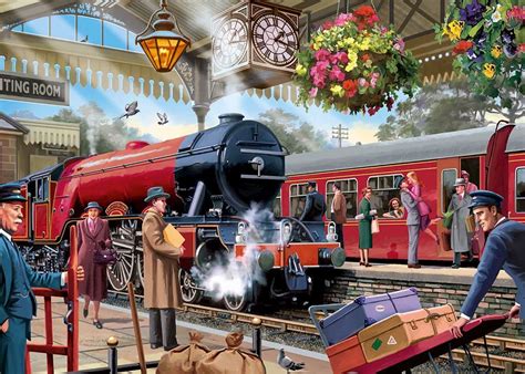 Solve, create, share and talk about jigsaw puzzles. Falcon Deluxe Waiting on the Platform Jigsaw Puzzle (1000 ...