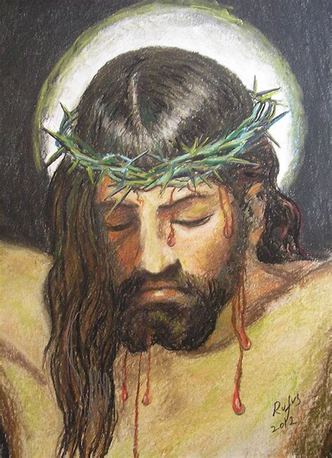 Christ On The Cross Painting By Antony Rufus