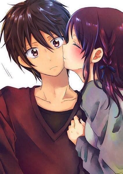 Cute Anime Kiss Cheek Anime Kiss Cute 126710 S