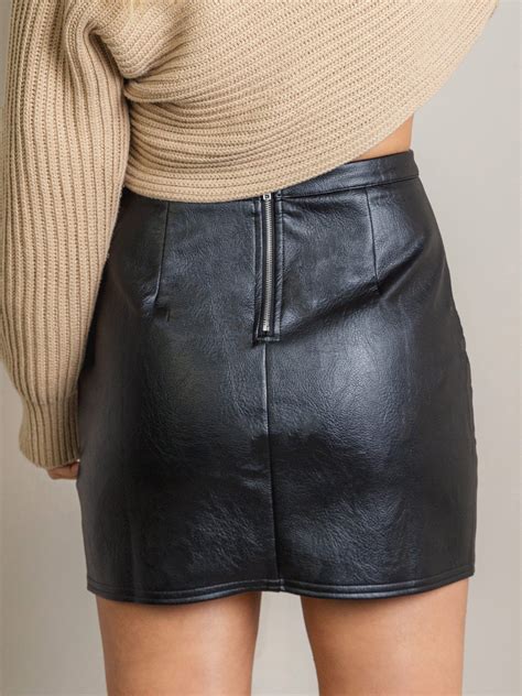 Description Size And Fit The Perfect Vegan Leather Skirt To Easily Take