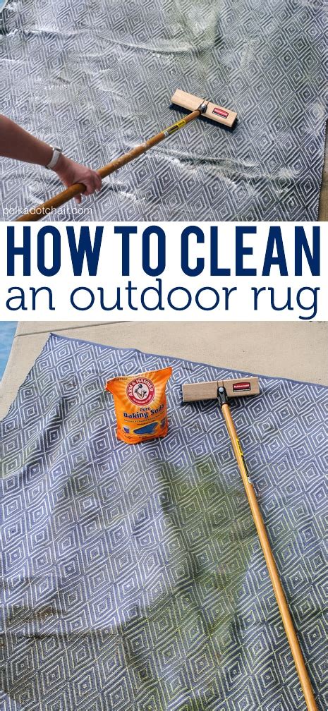 Home depot didn't put the lid tight on my paint can and i knocked it off onto some green indoor/outdoor carpeting. How to clean an outdoor rug on Polka Dot Chair blog