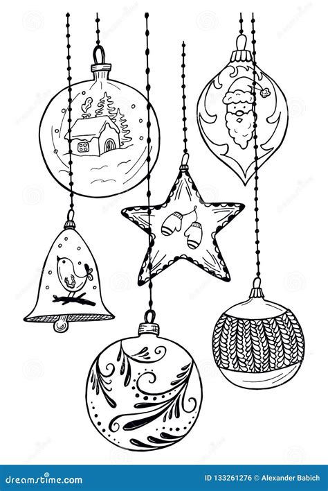 Set Weihnachtskugeln vektor abbildung. Illustration von saisonal