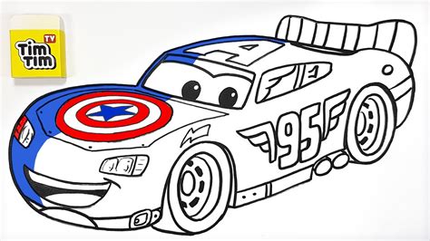 How To Draw Captain Mcqueen Cars 3 Lightning Mcqueen Drawing And