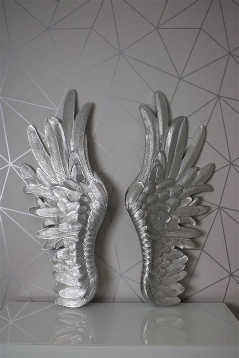 Chrome Wall Mounted Angel Wings Finishing Touches
