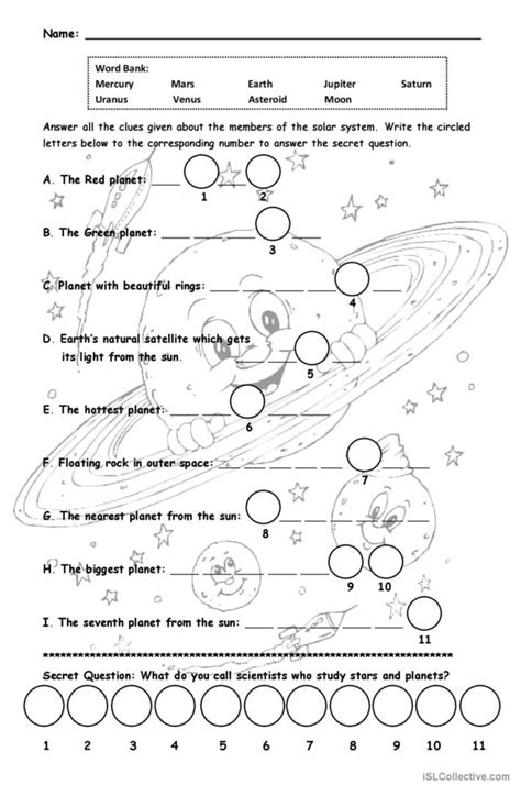 Solar System English Esl Worksheets Pdf And Doc