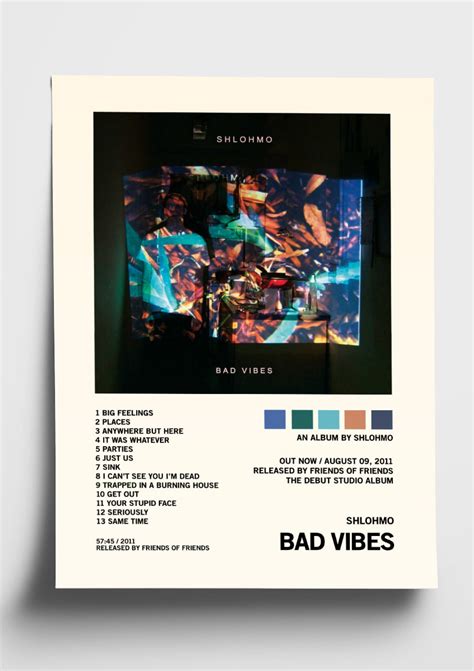 Shlohmo Bad Vibes Album Art Tracklist Poster The Indie Planet