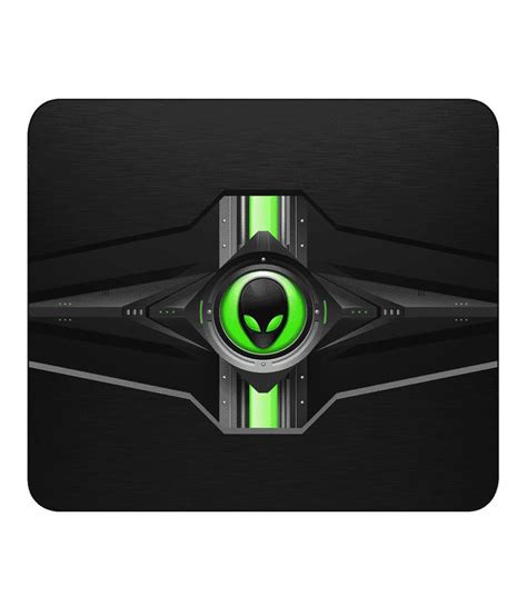 Mic Multicolor Rubber Base Alienware Logo In Metal Texture Mouse Pad