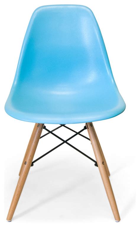 These mid century modern plastic accent chairs are a conversational piece in any room and are sold in sets of 4. Molded Plastic Side Chair With Wood Leg - Midcentury ...