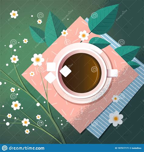 Afternoon Coffee For Worker Cartoon Vector 70685353